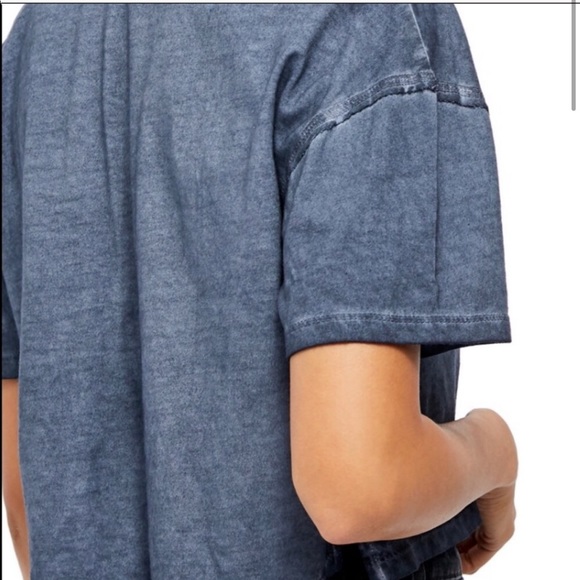 FREE PEOPLE Weekend Rush Navy Button Down Shirt - Picture 3 of 9